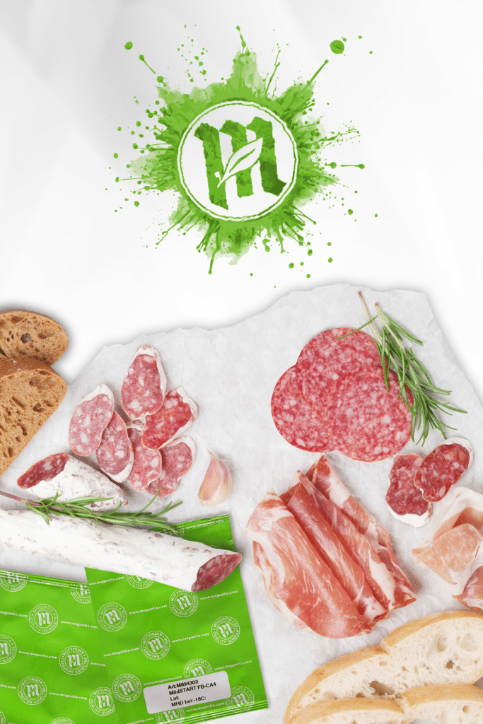 Aufschnitt Salami mit Logo der MOGUNTIA FOOD GROUP