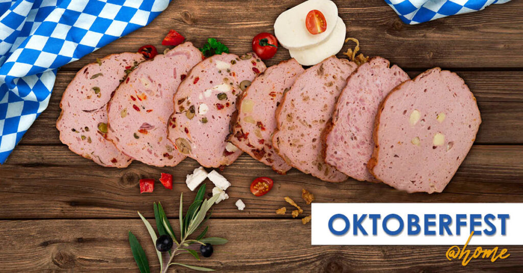 Leberkäse aufgeschnitten für das Oktoberfest